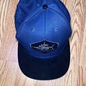 Guy Harvey Navy Cap with Black Brim and Logo Patch